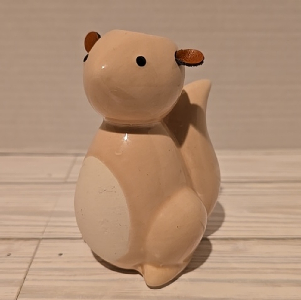 Retro Ceramic Squirrel Bud/Flower Vase/Candel Holder Leather Ears